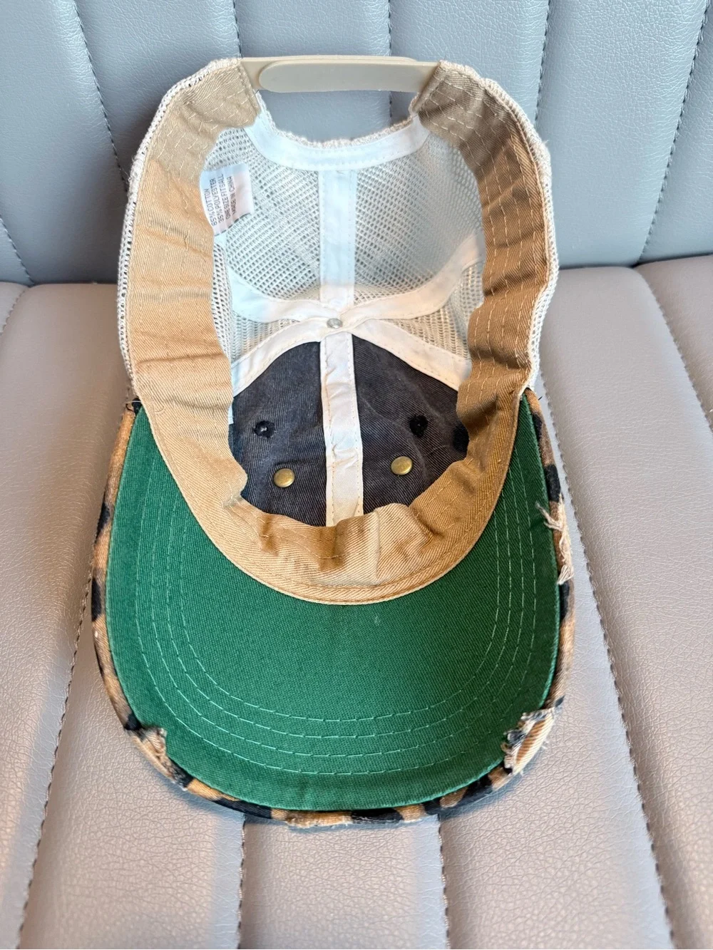 Keep it Gypsy Upcycled Louis Vuitton Patch Leopard Baseball Cap Vintage Style